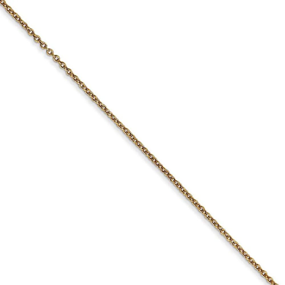 14k Yellow Gold 2D Jumping Dolphin Necklace