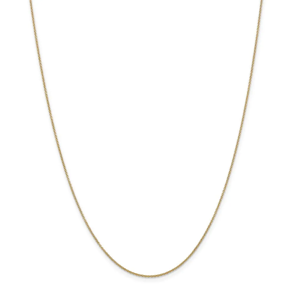 14k Yellow Gold Breached Whale Tail Circle Necklace