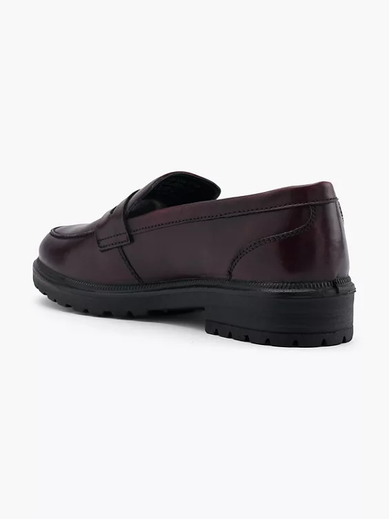 5th Avenue  Bordeaux Leather Flat Loafer