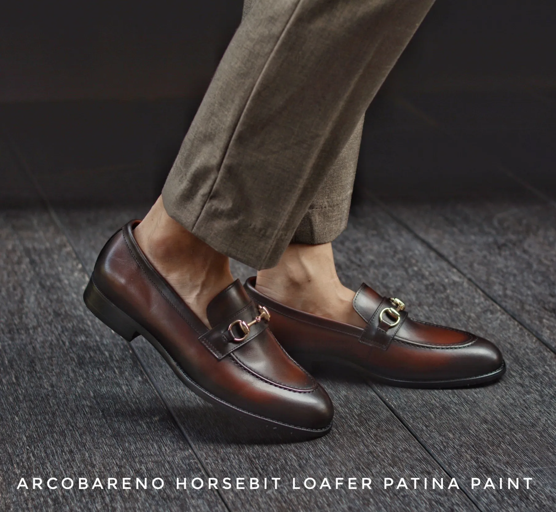 702 Horsebit Loafer Patina Paint