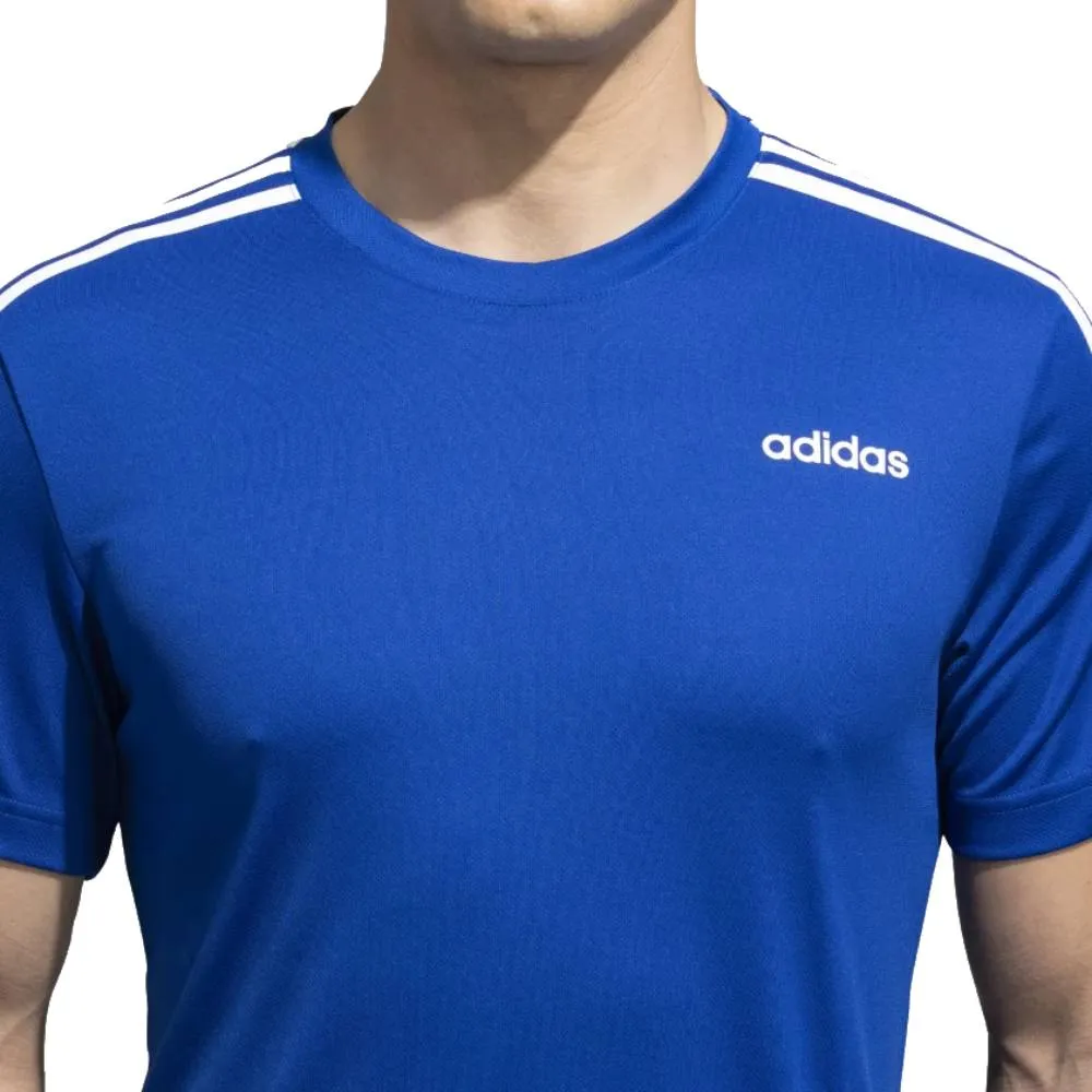 Adidas Men's Classic 3 Stripes Tee (Blue Beauty)