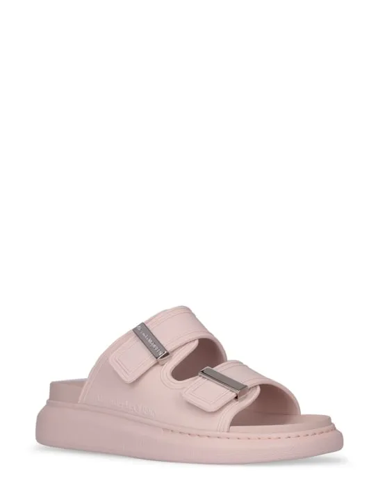 Alexander McQueen   50mm rubber slide sandals 