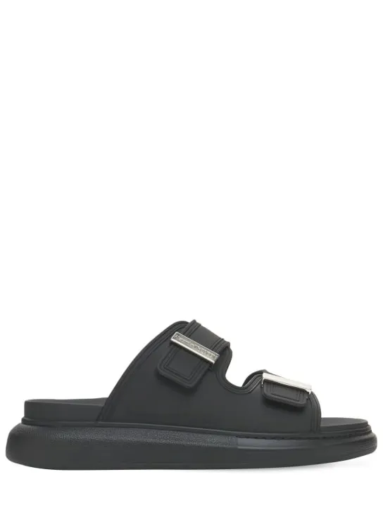 Alexander McQueen   50mm rubber slide sandals 