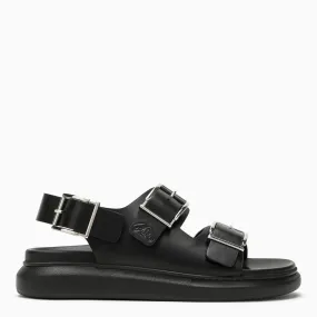 Alexander McQueen    Alexander Mc Queen Black Leather Sandal