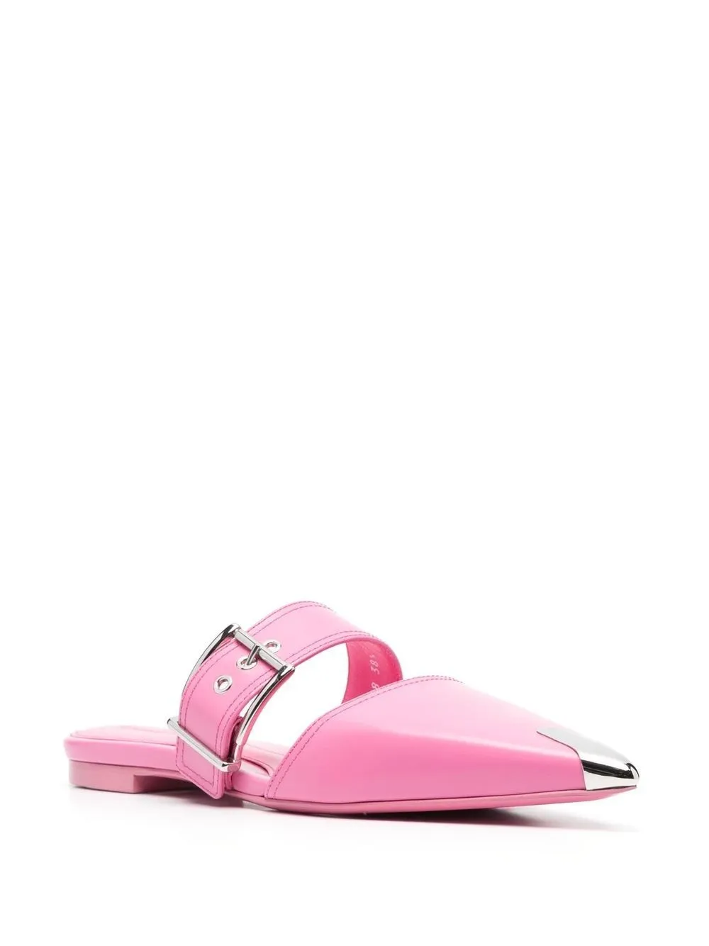 Alexander McQueen    Alexander Mc Queen Buckled Leather Mules