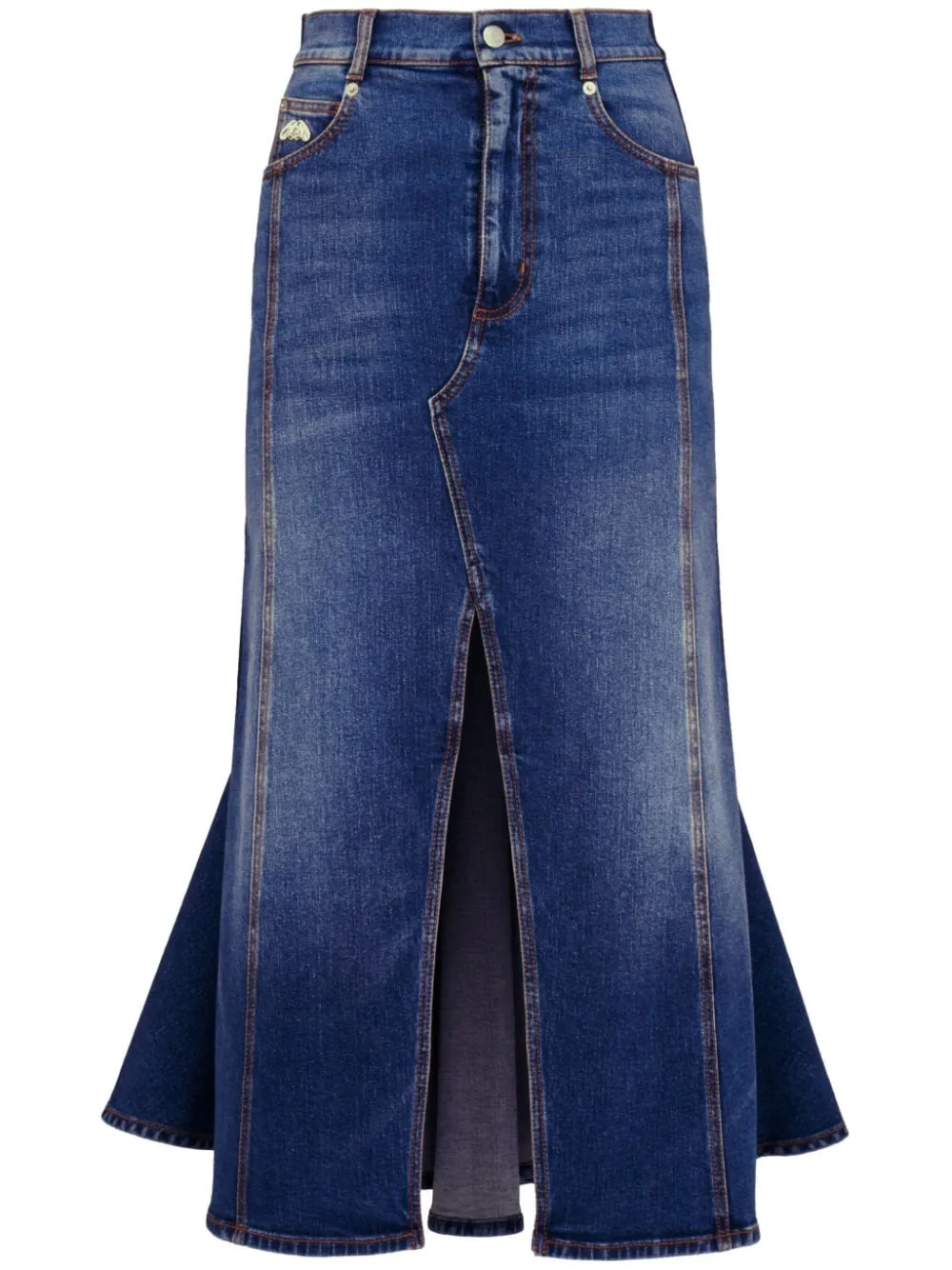 Alexander McQueen    Alexander Mc Queen Denim Midi Skirt