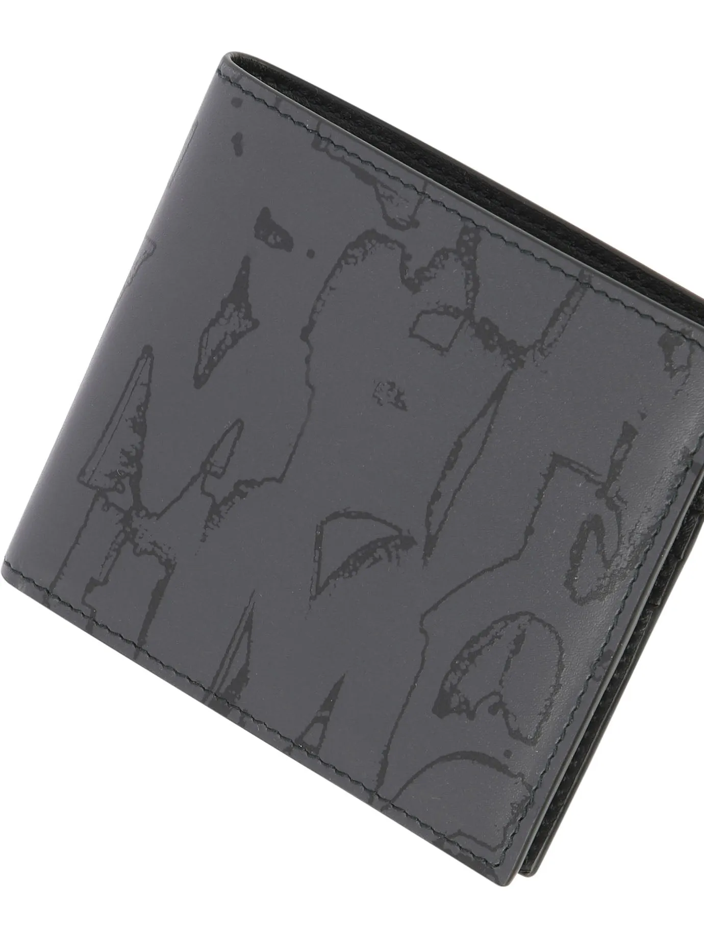 Alexander McQueen    Alexander Mc Queen Mc Queen Graffiti Billfold Wallet