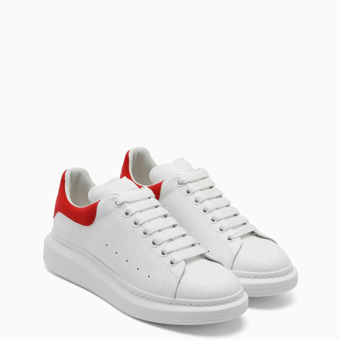 Alexander McQueen    Alexander Mc Queen Men's White/Red Oversize Sneakers