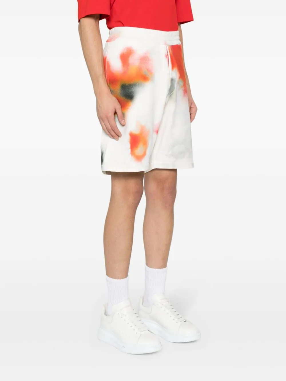 Alexander McQueen    Alexander Mc Queen Obscure Flower Cotton Shorts