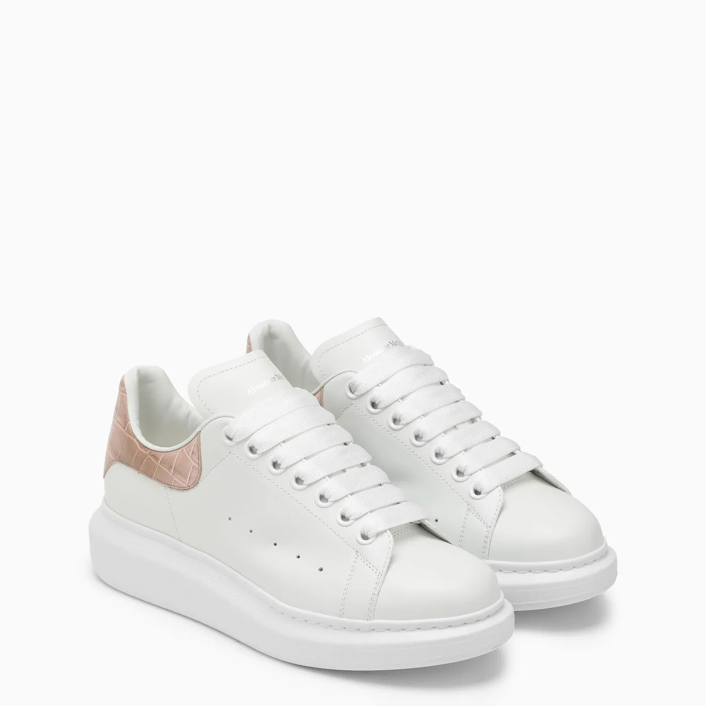 Alexander McQueen    Alexander Mc Queen White And Clay Oversized Sneakers