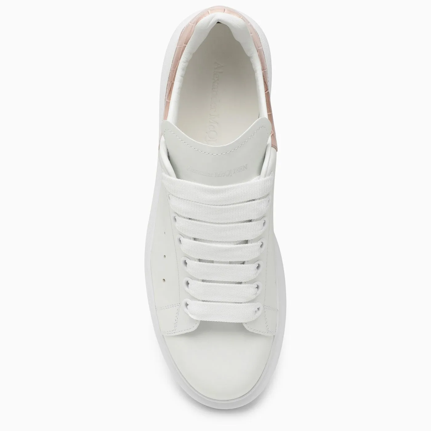 Alexander McQueen    Alexander Mc Queen White And Clay Oversized Sneakers