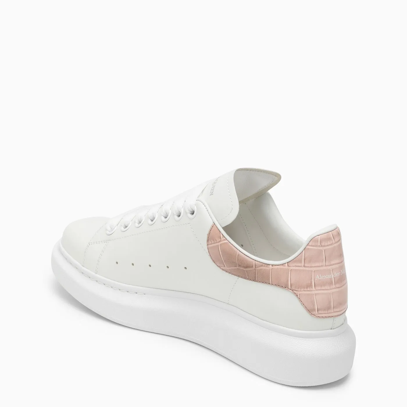 Alexander McQueen    Alexander Mc Queen White And Clay Oversized Sneakers