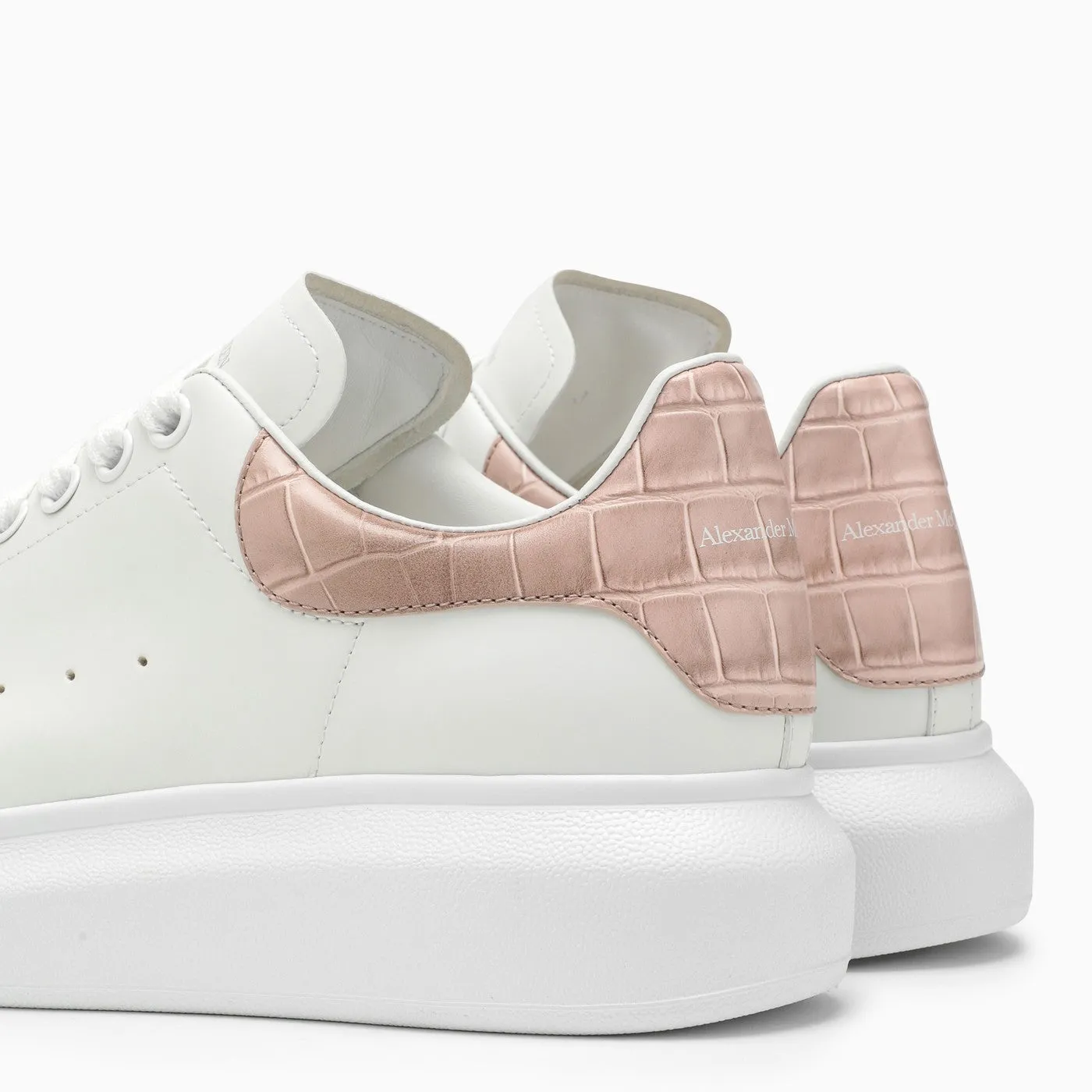 Alexander McQueen    Alexander Mc Queen White And Clay Oversized Sneakers