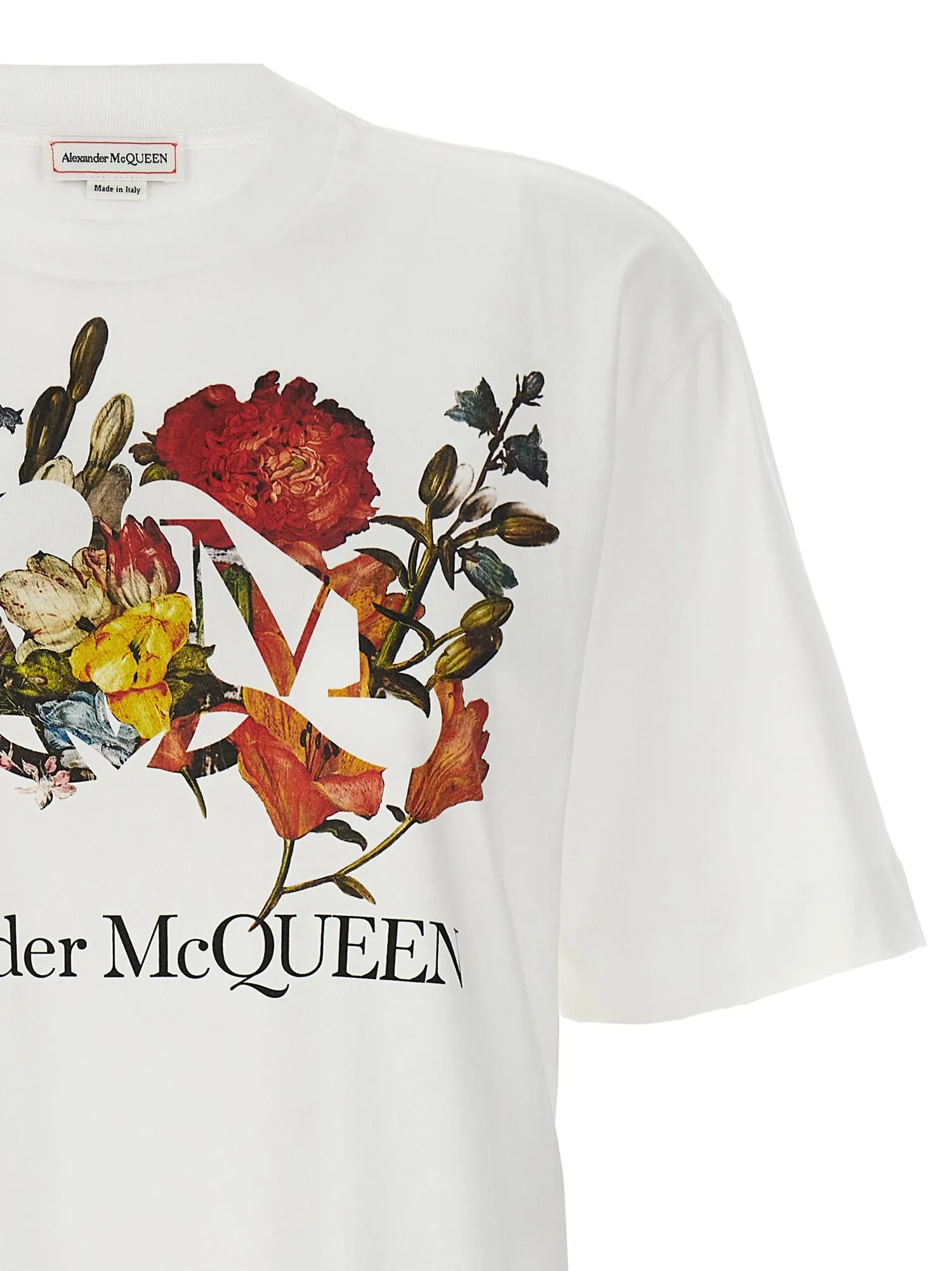 Alexander McQueen    Alexander Mcqueen Dutch Flower Print T Shirt