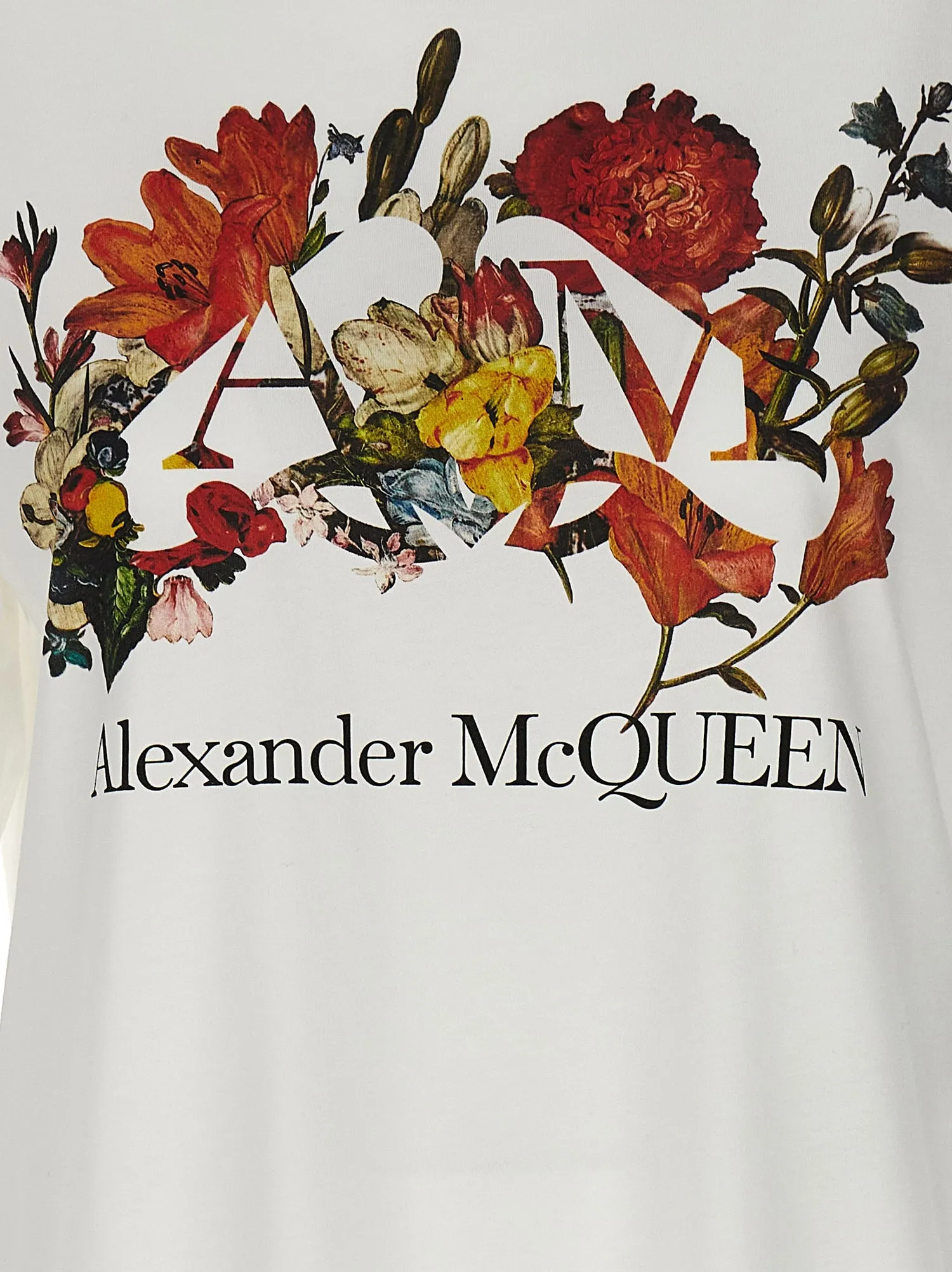 Alexander McQueen    Alexander Mcqueen Dutch Flower Print T Shirt