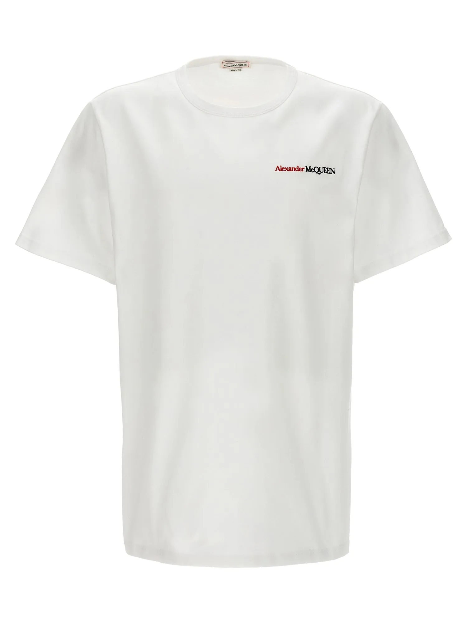 Alexander McQueen    Alexander Mcqueen Logo Embroidery T Shirt