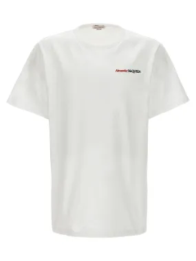 Alexander McQueen    Alexander Mcqueen Logo Embroidery T Shirt