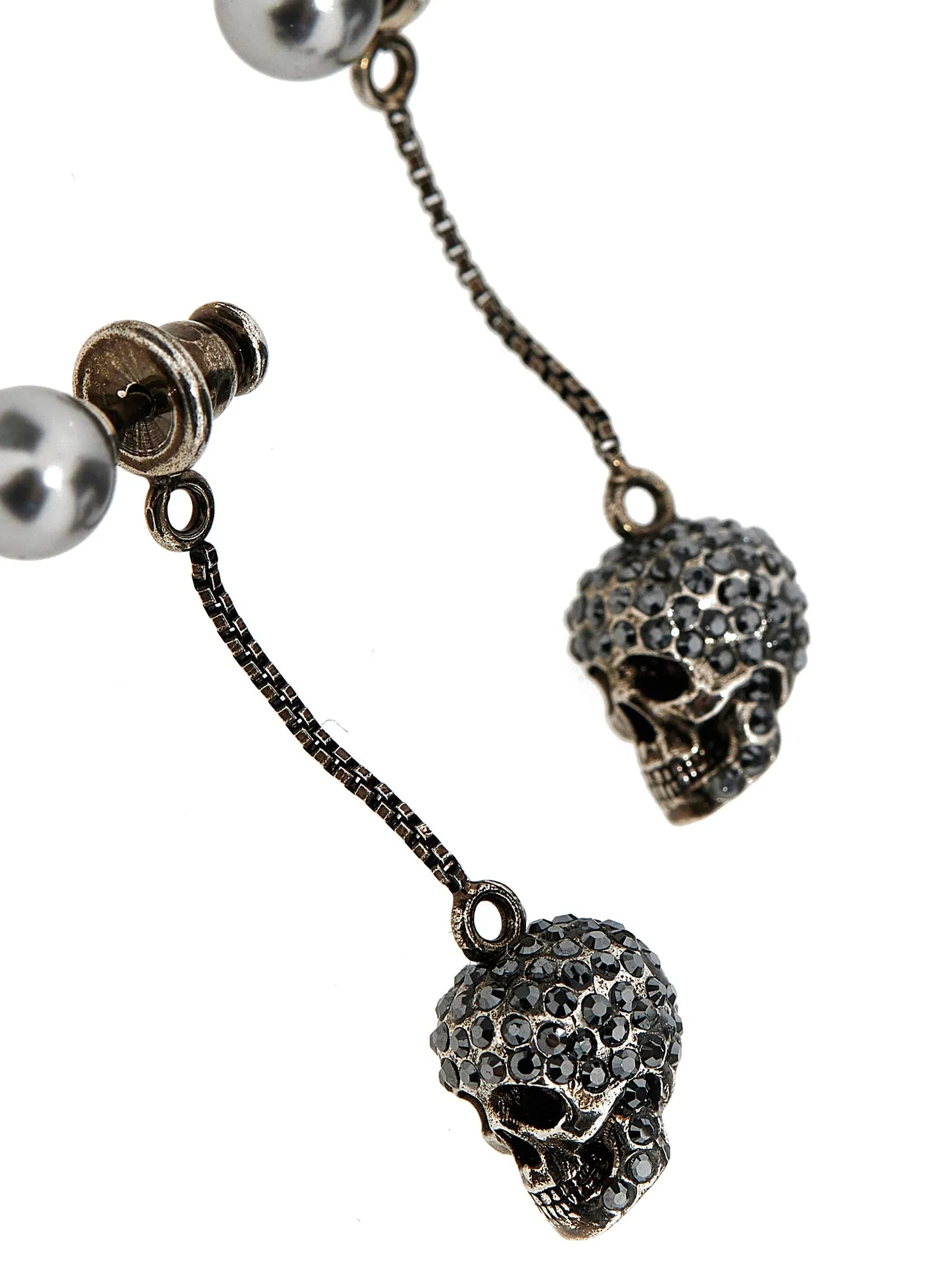 Alexander McQueen    Alexander Mcqueen 'Skull' Pearl Earrings