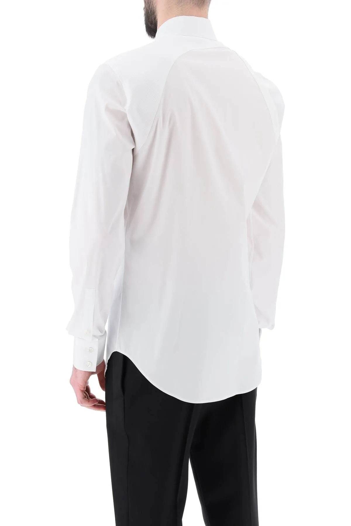 Alexander McQueen    Alexander Mcqueen Stretch Cotton Harness Shirt