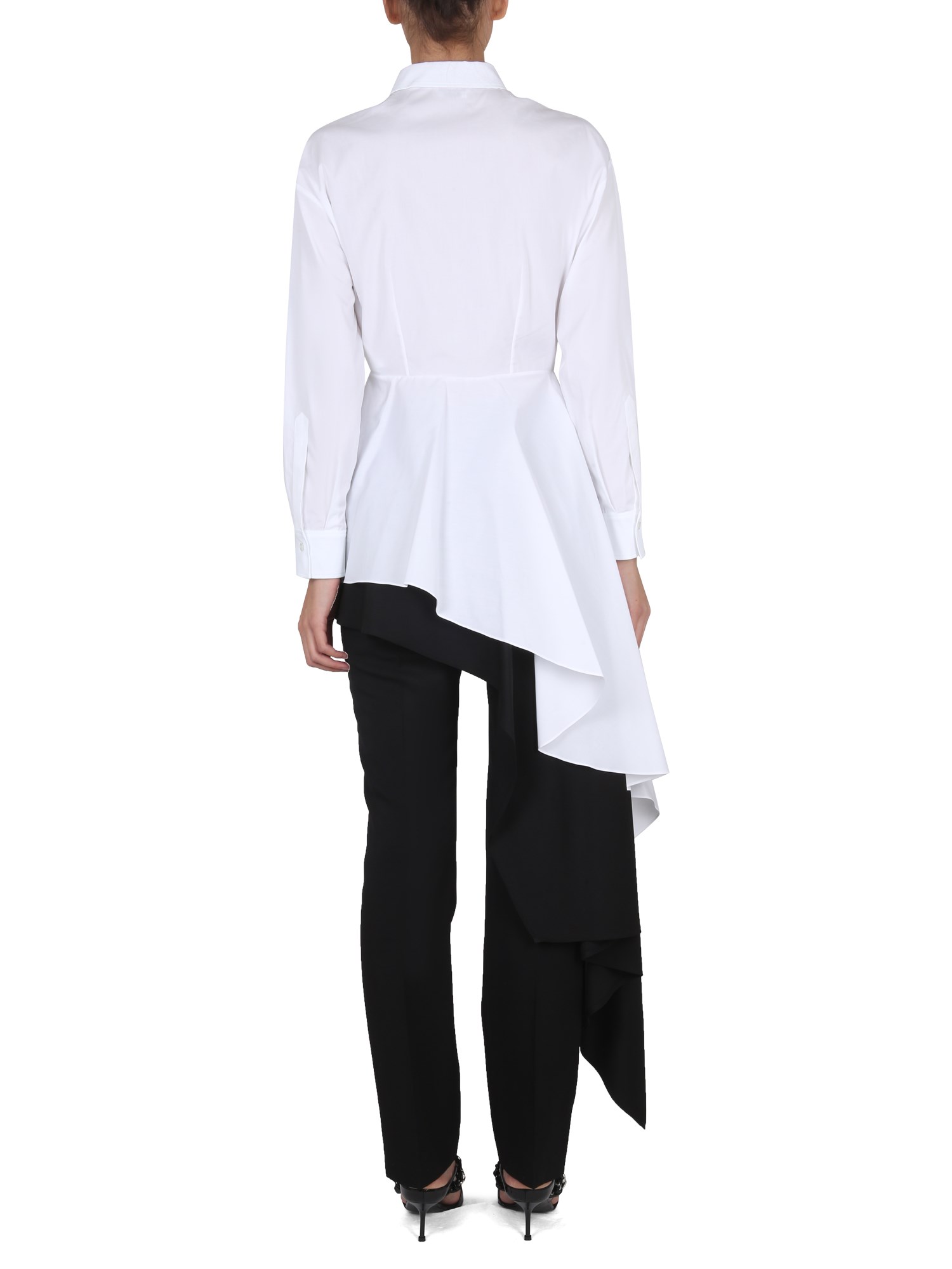 ALEXANDER McQUEEN    ASYMMETRIC POPLIN SHIRT