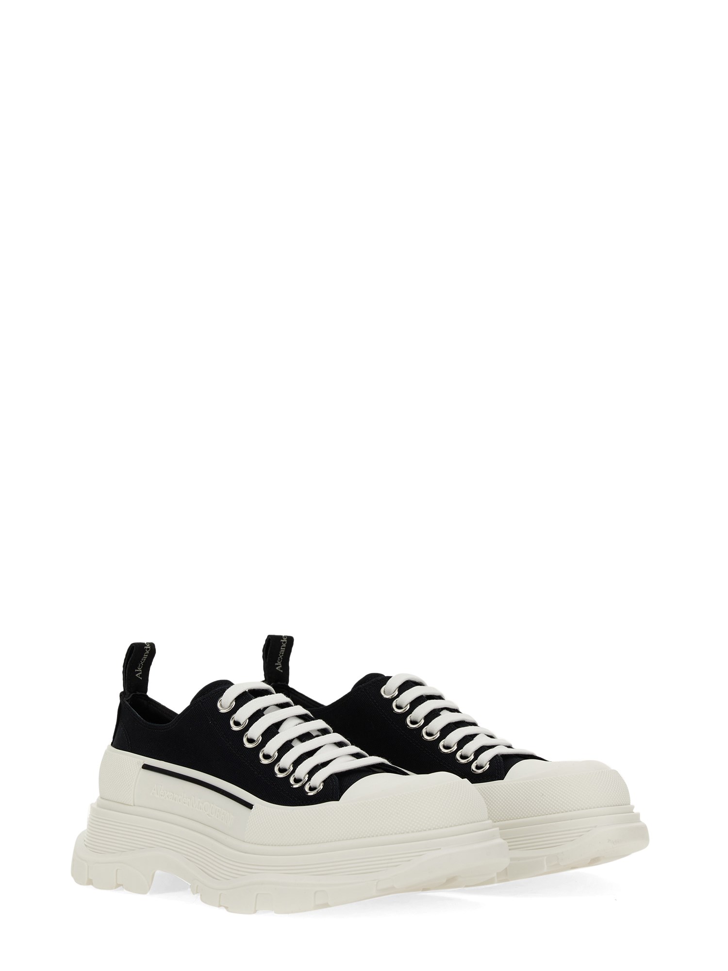 ALEXANDER McQUEEN    CANVAS TREAD SLICK SNEAKER