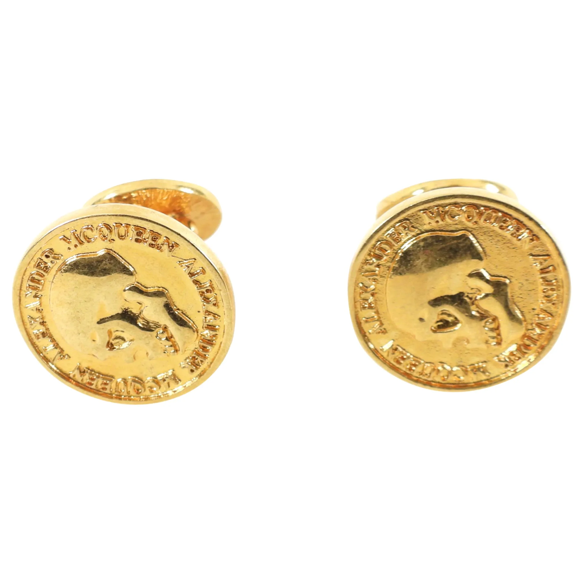 Alexander McQueen Gold Coin Cufflinks