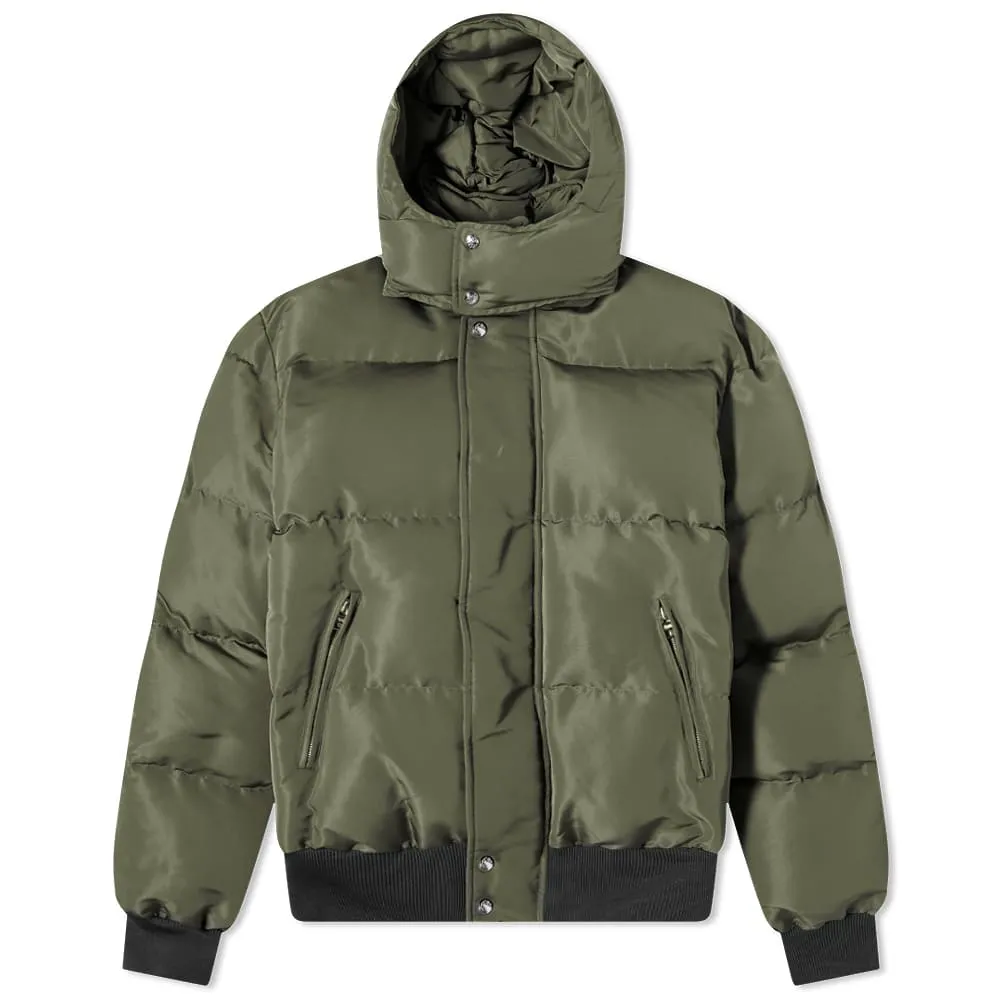 Alexander McQueen Graffiti Back Logo Puffer JacketKhaki