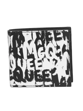 Alexander McQueen Graffiti Logo Printed Bi-Fold Wallet