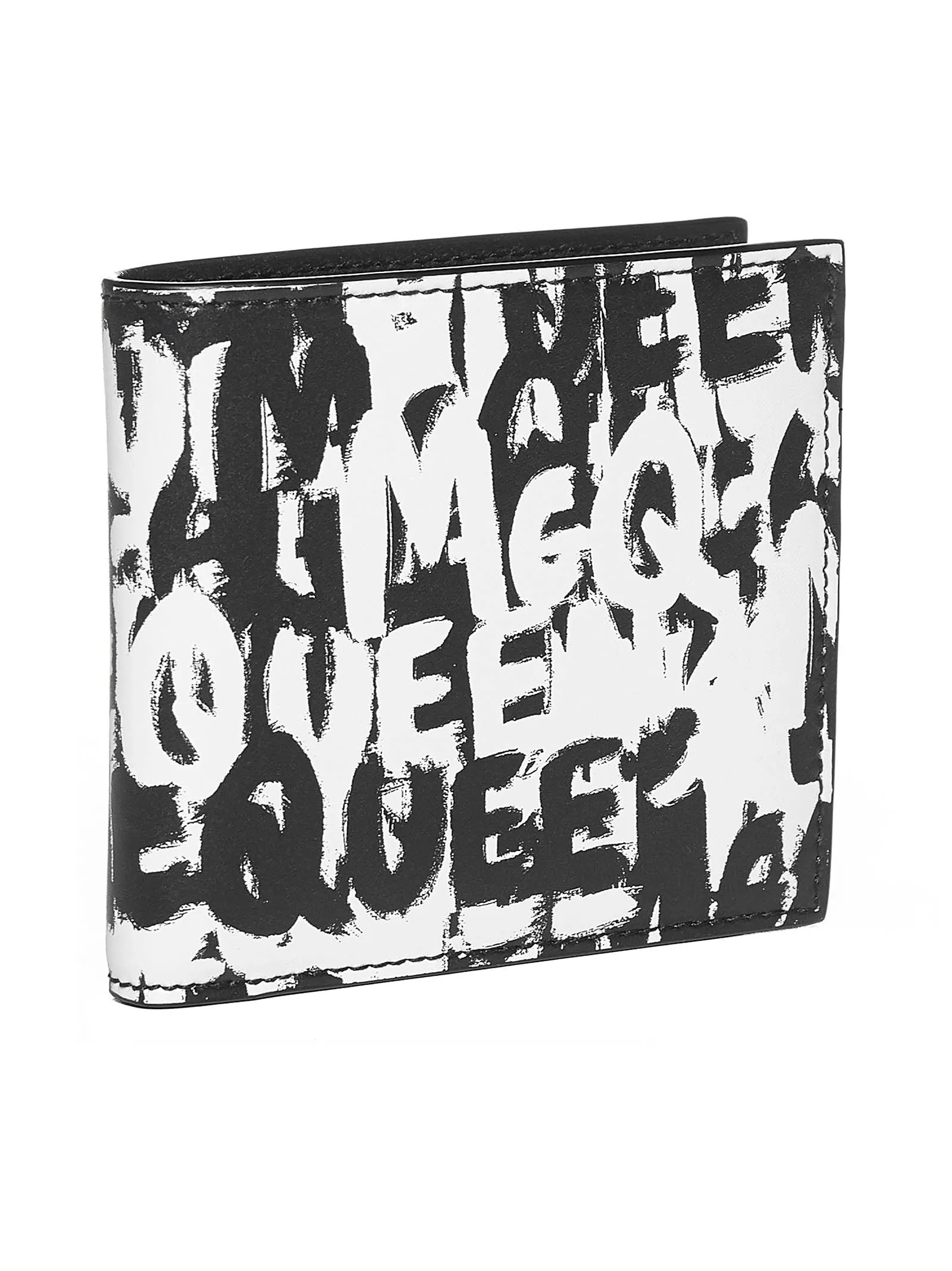 Alexander McQueen Graffiti Logo Printed Bi-Fold Wallet