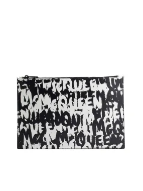 Alexander McQueen Graffiti Printed Clutch Bag