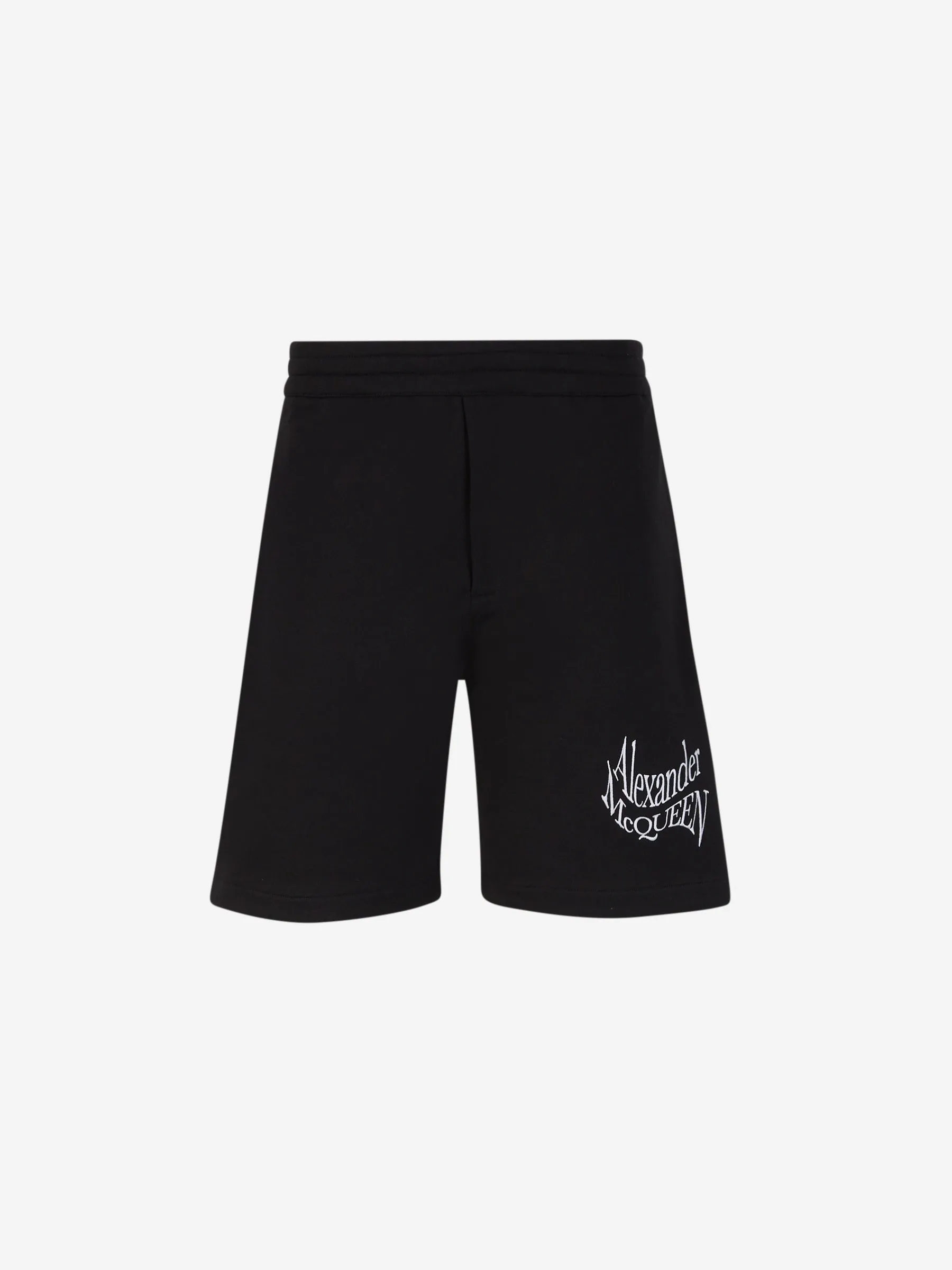 Alexander McQueen Logo Cotton Bermuda Shorts 