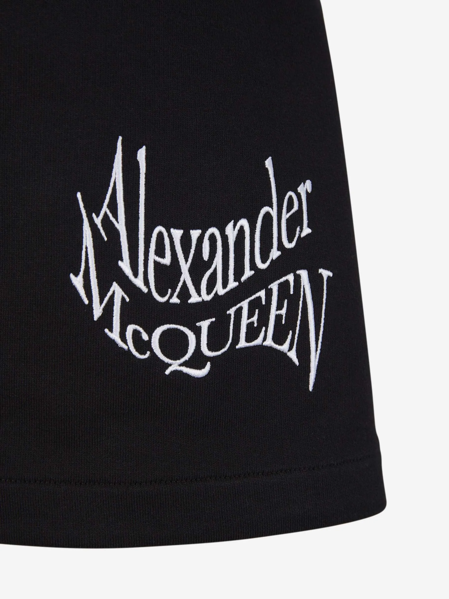 Alexander McQueen Logo Cotton Bermuda Shorts 