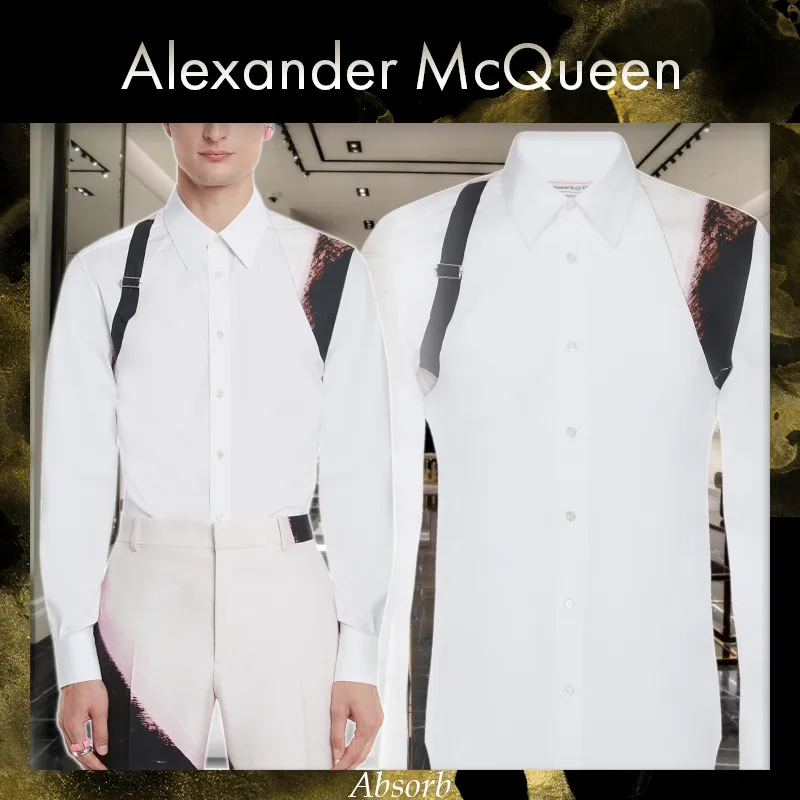 alexander mcqueen  |Street Style Long Sleeves Cotton Shirts