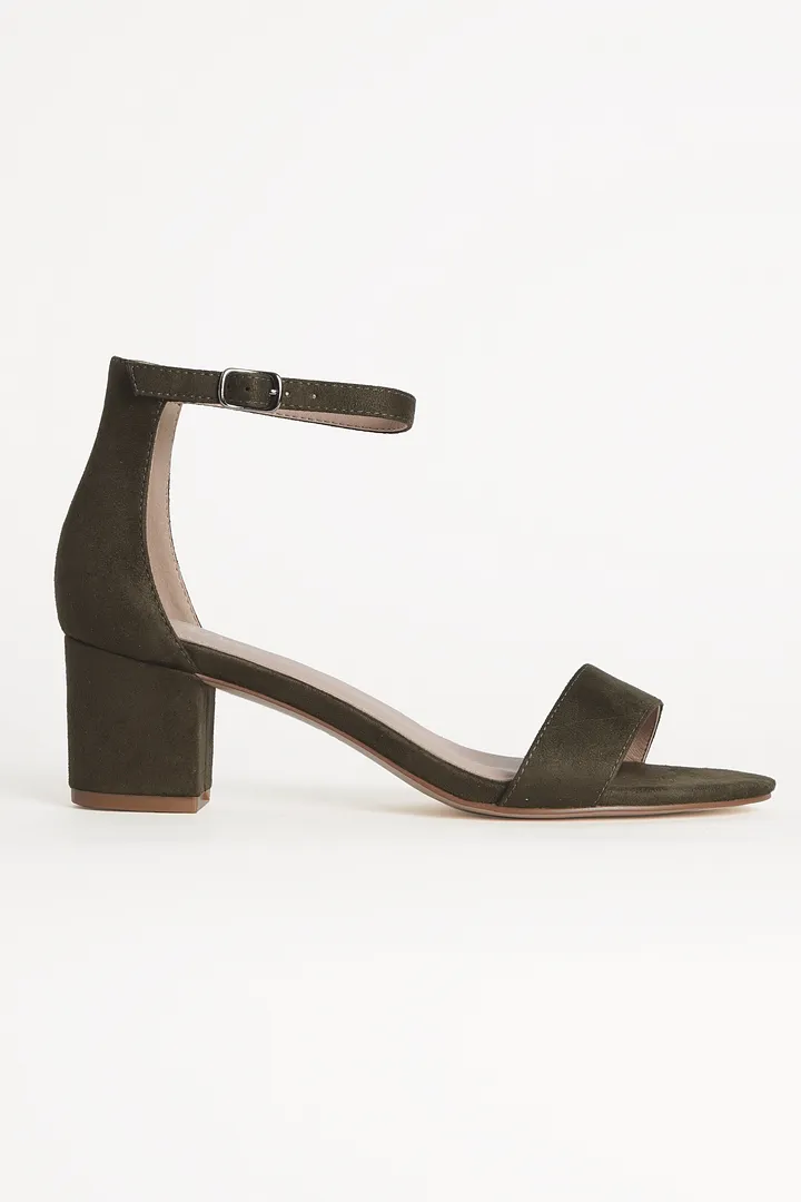 Ankle Strap Low Block Heels