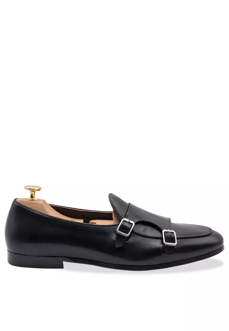 Arden Teal Tuerto Black Double Monk Loafer