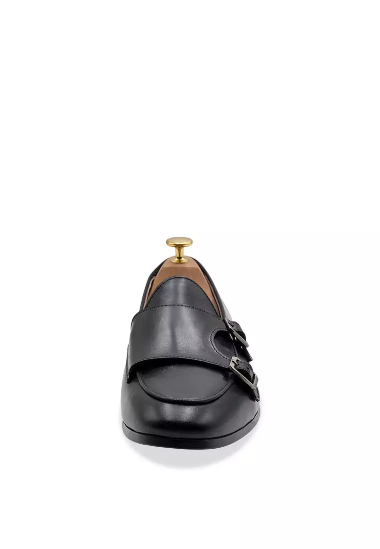 Arden Teal Tuerto Black Double Monk Loafer