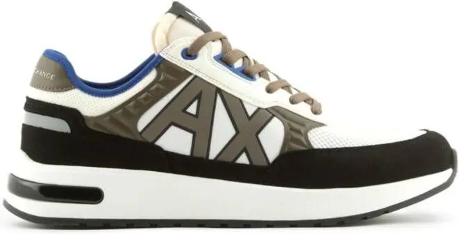 Armani Exchange logo-patch panelled sneakers Black