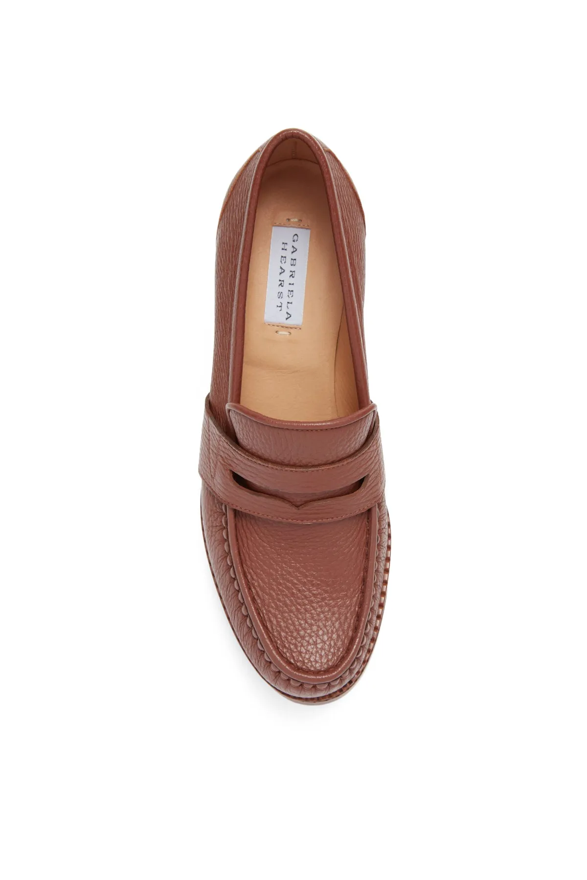 Augusta Platform Loafer in Cognac Leather