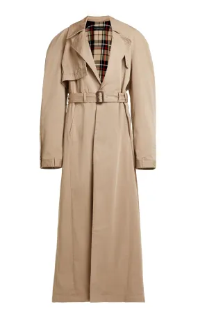 Balenciaga Deconstructed Cotton Twill Trench Coat