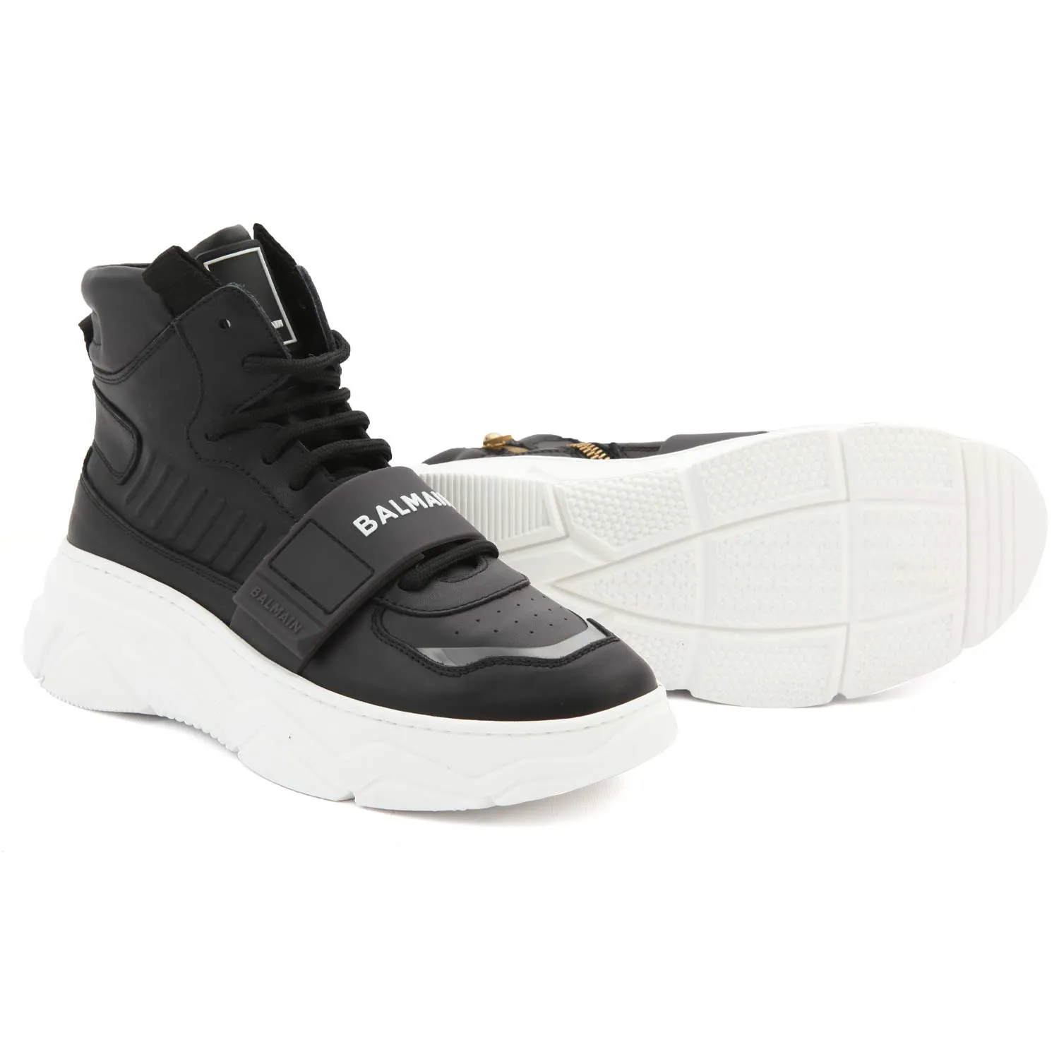 Balmain Unisex Black Teen B-Ball Sneaker