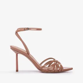 BELLA SANDAL 80 mm Phard nude patent leather sandal