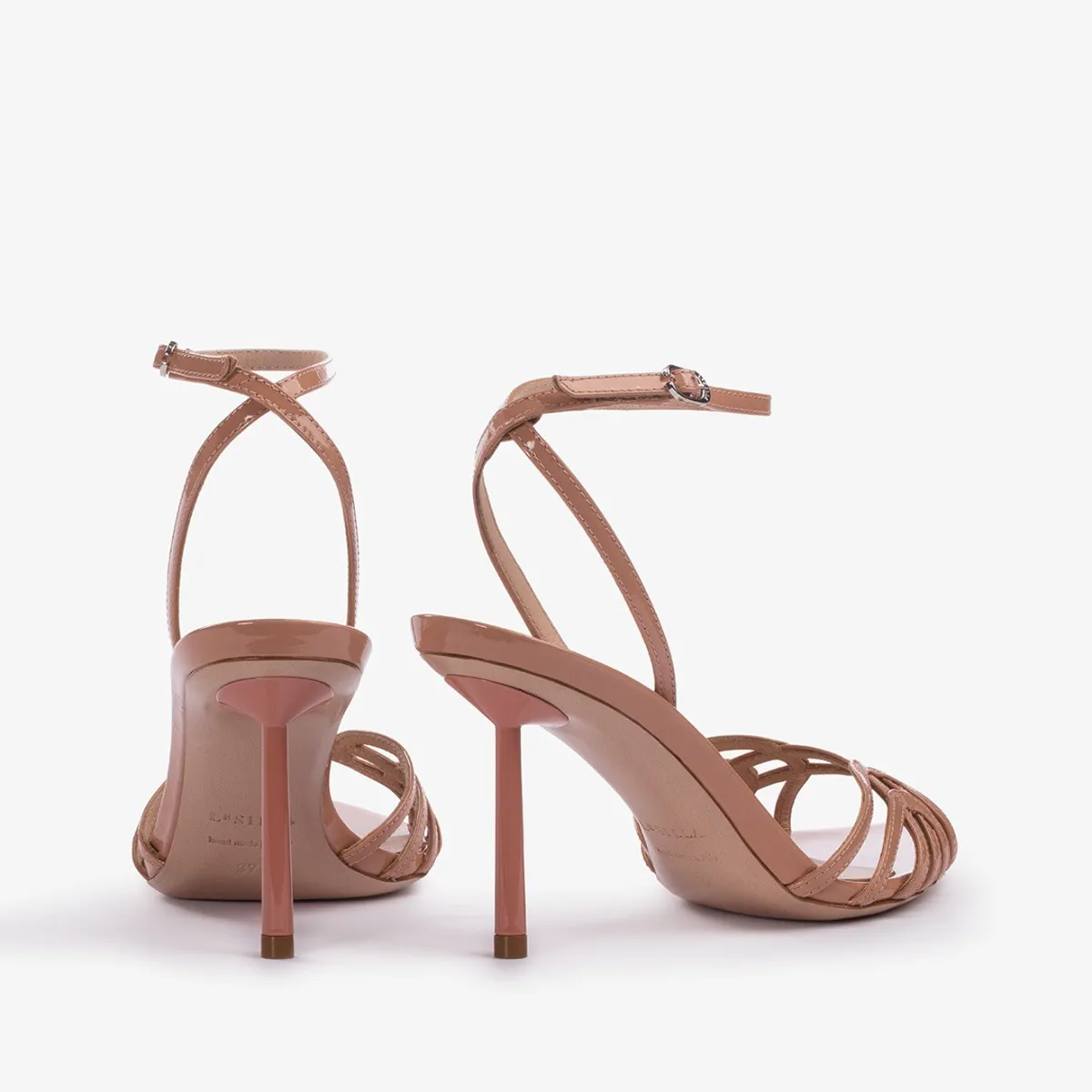 BELLA SANDAL 80 mm Phard nude patent leather sandal