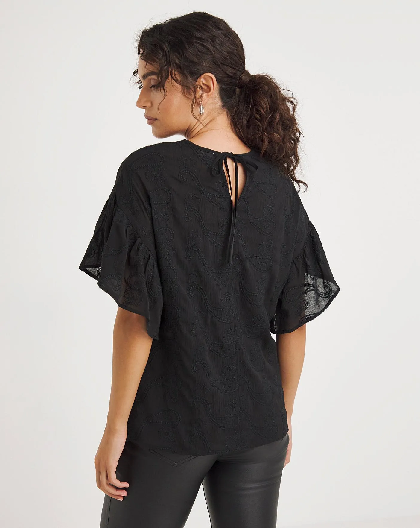 Black Embroidered Blouse