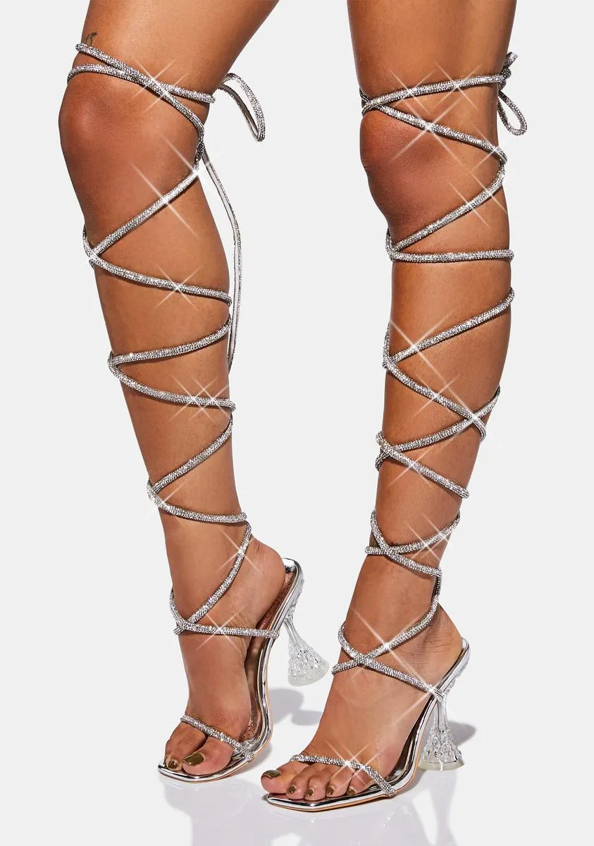 Bling Bling Lace Up Heels-