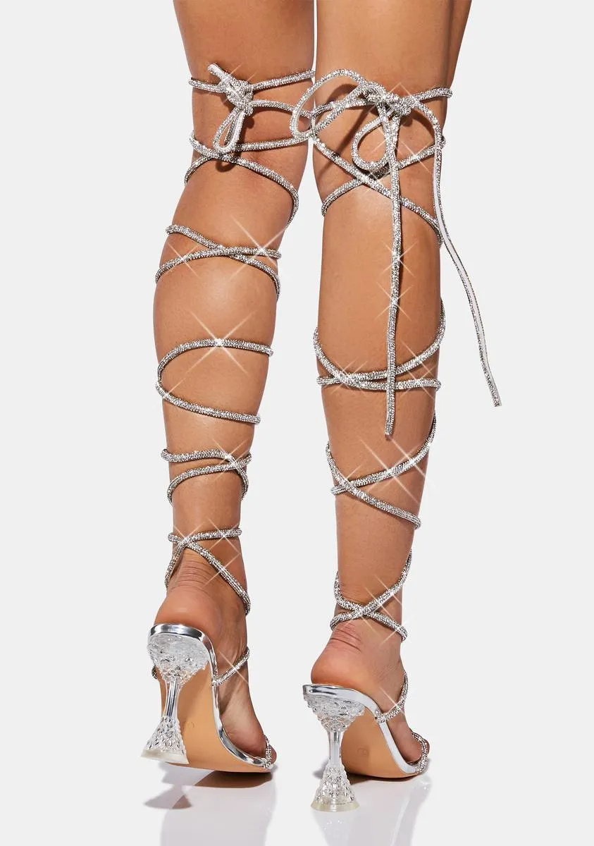 Bling Bling Lace Up Heels-