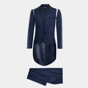 Blue morning coat with blue waistcoat