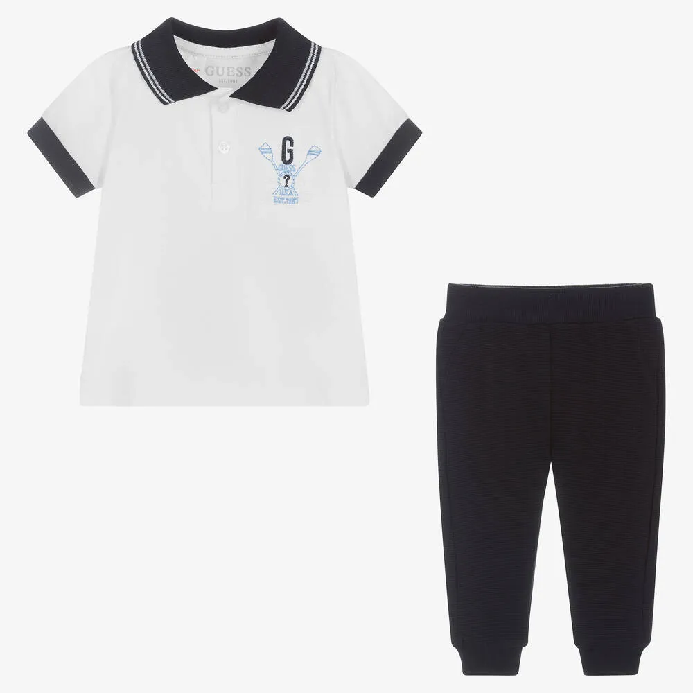 Boys Cotton Polo Shirt Trouser Set