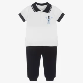 Boys Cotton Polo Shirt Trouser Set