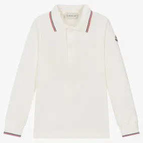 Boys Ivory Cotton Polo Shirt