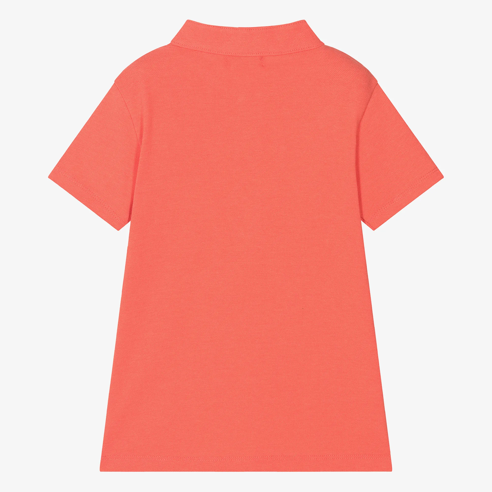 Boys Orange Cotton Polo Shirt